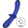 Satisfyer – Doppel Kristall Dildo Blau