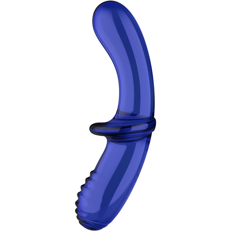 Satisfyer – Doppel Kristall Dildo Blau
