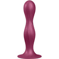 Satisfyer – Double Ball-R Silikondildo Granat