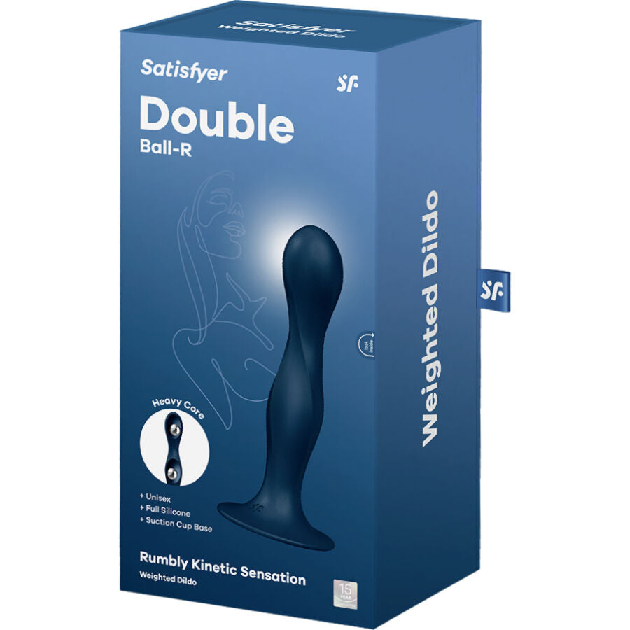 Satisfyer – Double Ball-R Silikondildo Blau