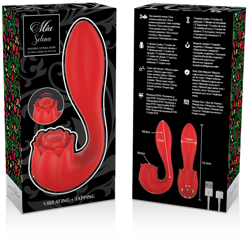Mia – Selena Stimulator Vibrieren + Klappen Rot