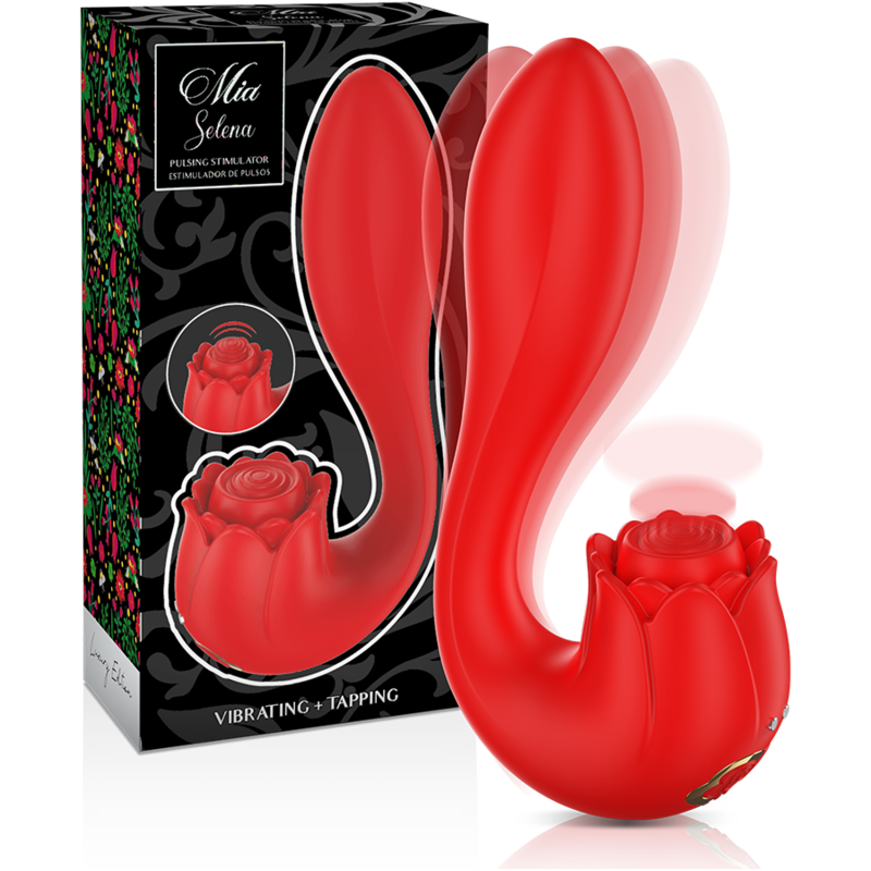 Mia – Selena Stimulator Vibrieren + Klappen Rot