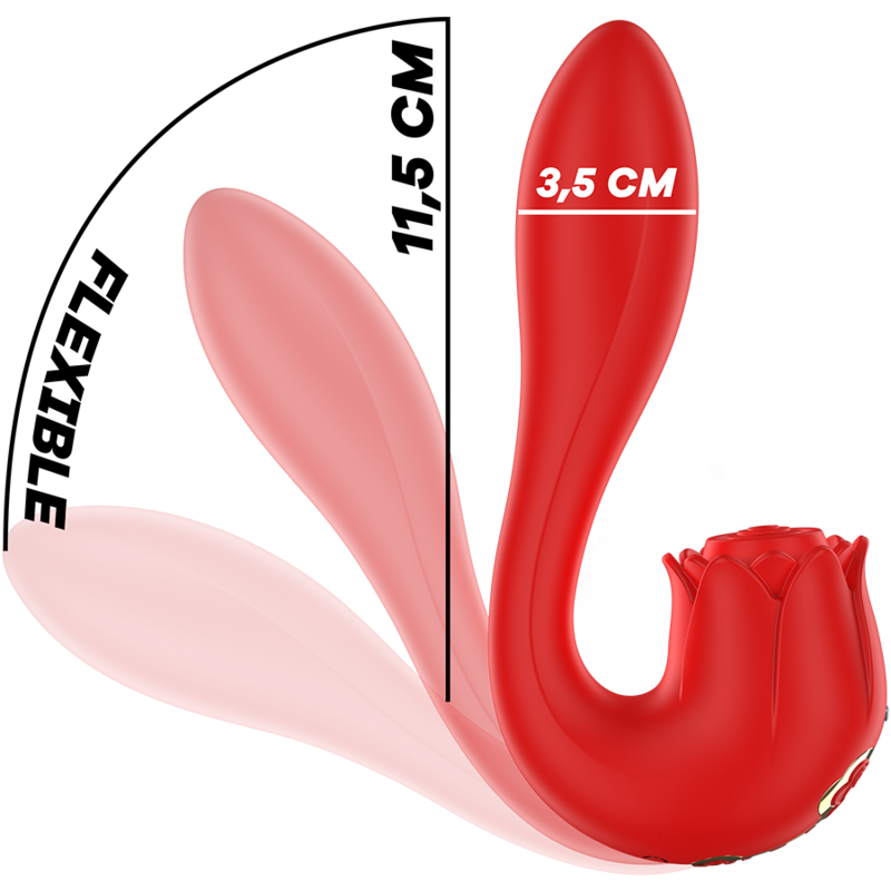 Mia – Selena Stimulator Vibrieren + Klappen Rot