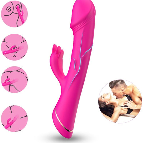 Armony Dildo Vibrator Kaninchen Silikon Fuchsia