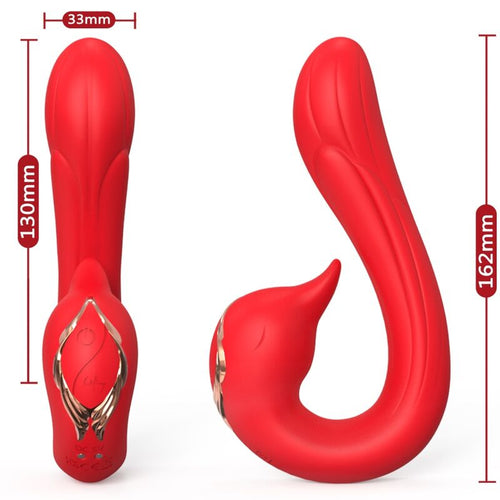 Armony Delfin Vibrator Multiposition & Wärmeeffekt Rot