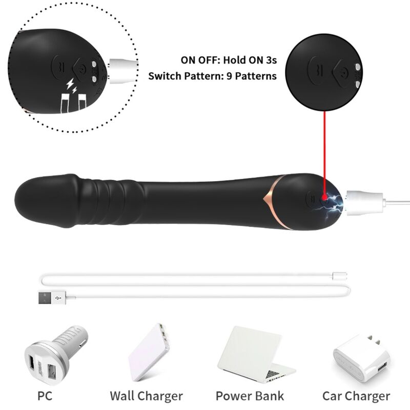 Armony Dildo Vibrator Silikon Schwarz