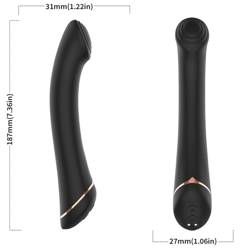 Armony Vibrator Faltkopf Silikon Schwarz