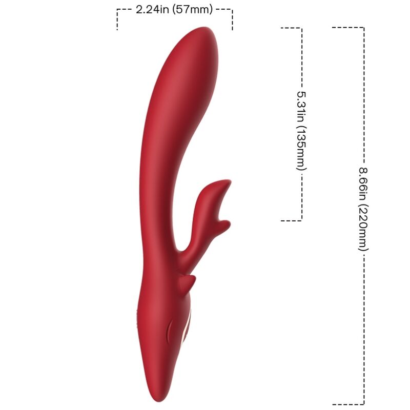 Armony Elch Vibrator Kaninchen Gebogen Rot