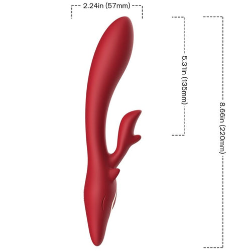 Armony Elch Vibrator Kaninchen Gebogen Rot