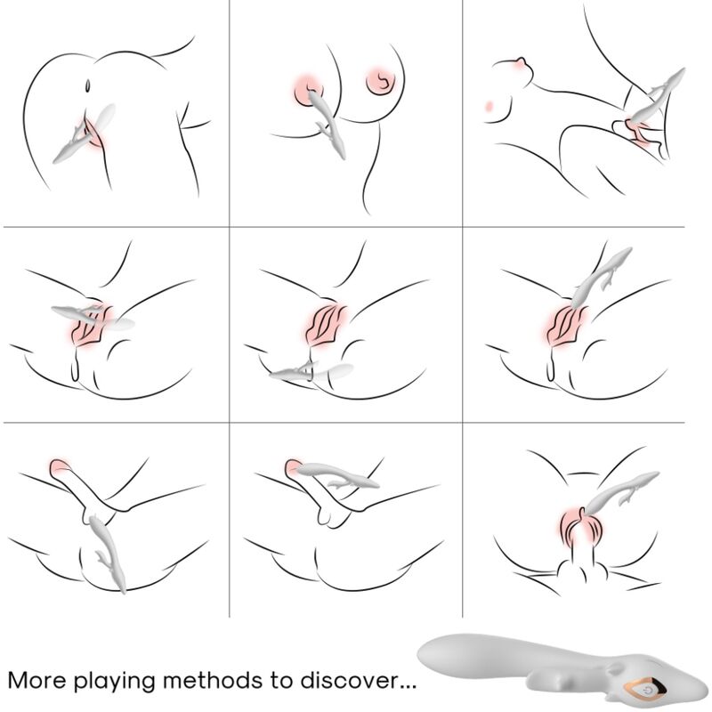 Armony Elch Vibrator Kaninchen Gebogen Rot