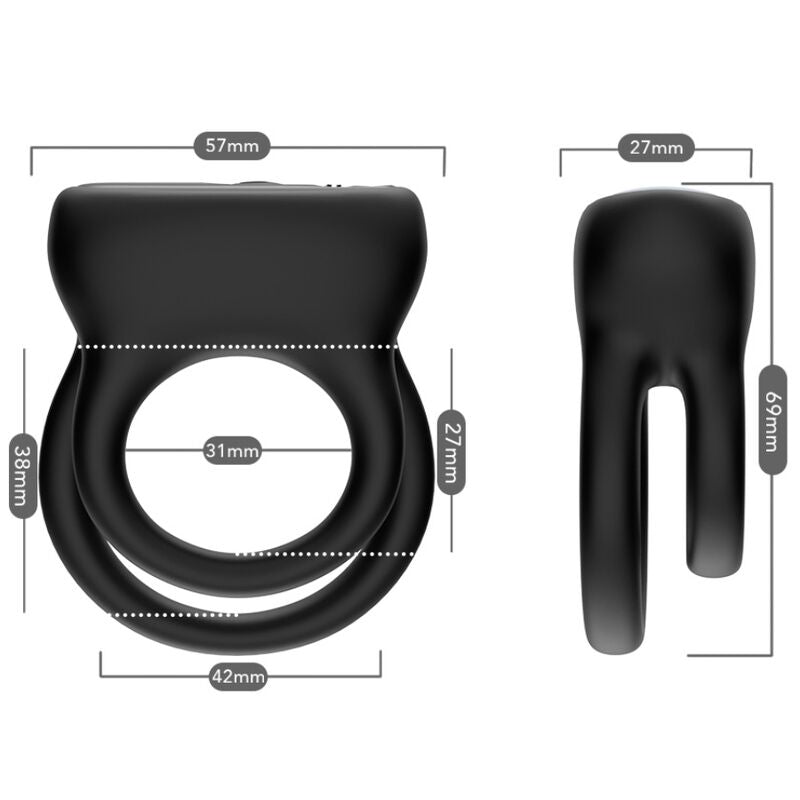 Armony – Doppelringvibrator Schwarz