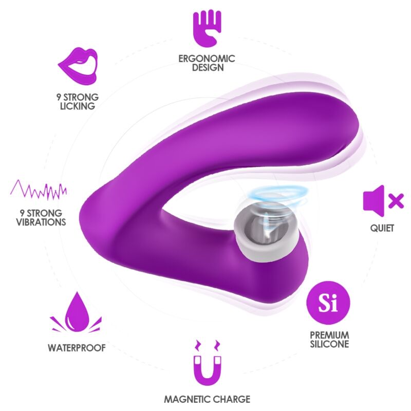 Armony – Secretkiss Leckt Vibrierenden Clit und Vibrator, Gebogen Lila
