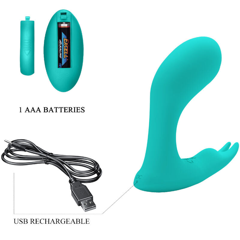 Pretty Love – Idabelle Vibration & Pulsation Fernbedienung Blau