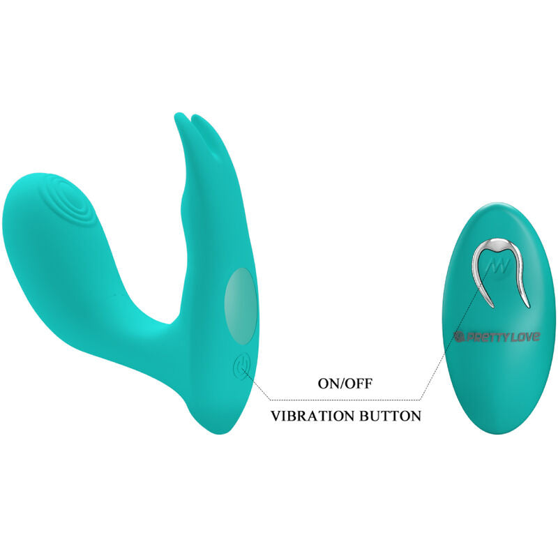 Pretty Love – Idabelle Vibration & Pulsation Fernbedienung Blau