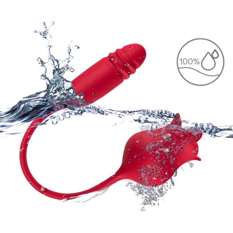 Armony – Roselip Leckt Vibrierenden Clit und Vibrator Rot