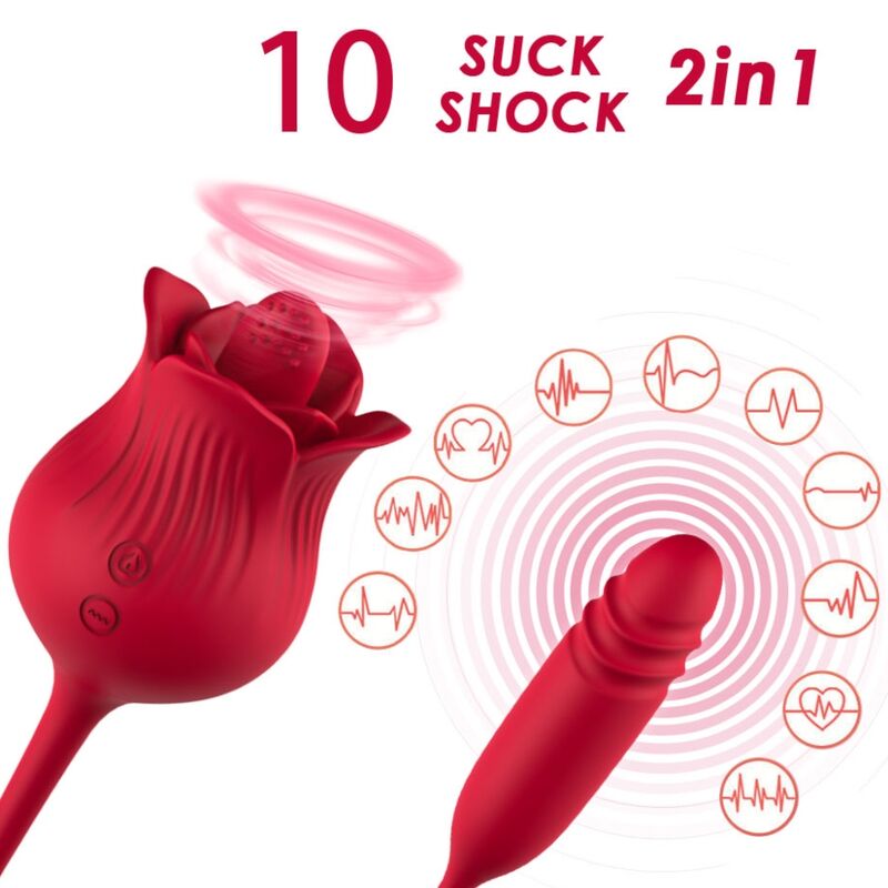 Armony – Roselip Leckt Vibrierenden Clit und Vibrator Rot