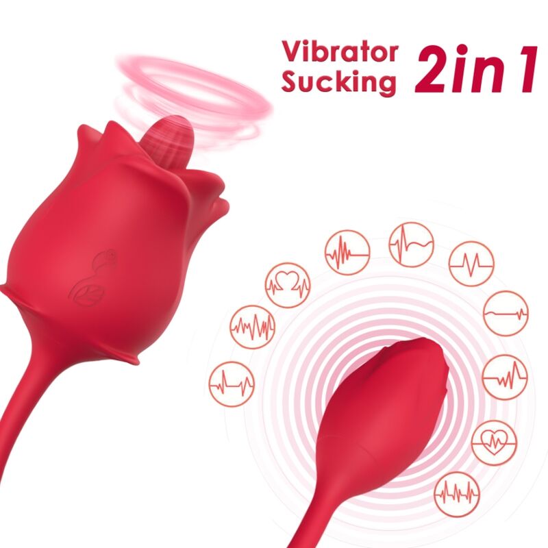 Armony – Rosa 2-In-1-Saugstimulator & Vibrator 10 Modi mit Rotem…