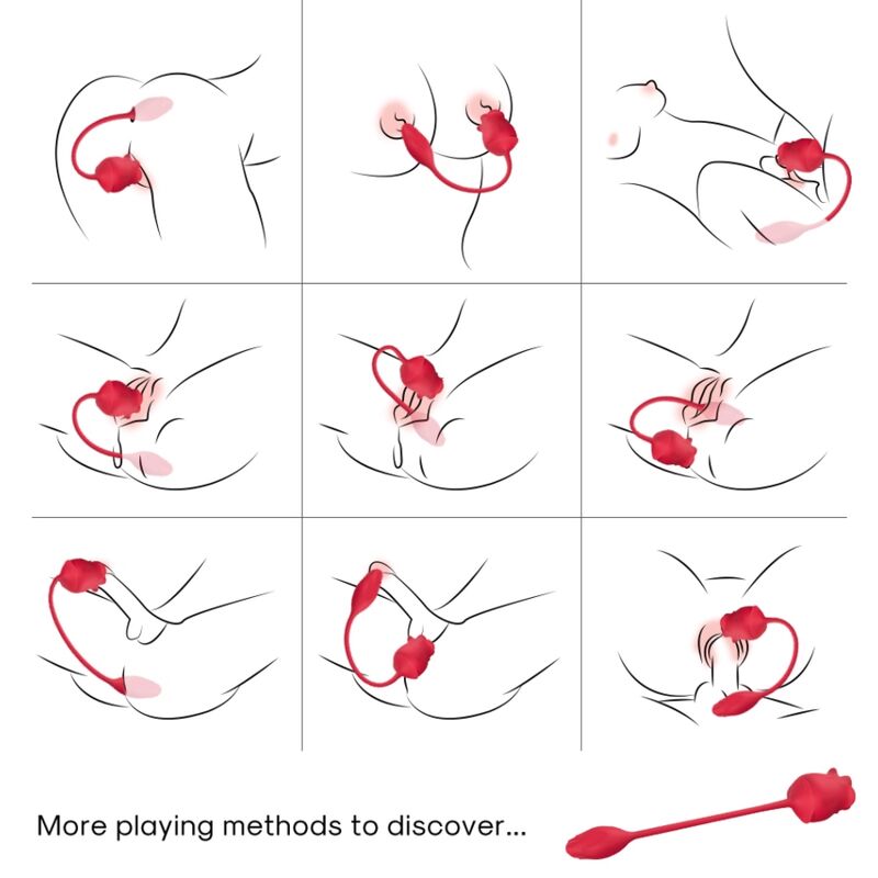 Armony – Rosa 2-In-1-Saugstimulator & Vibrator 10 Modi mit Rotem…