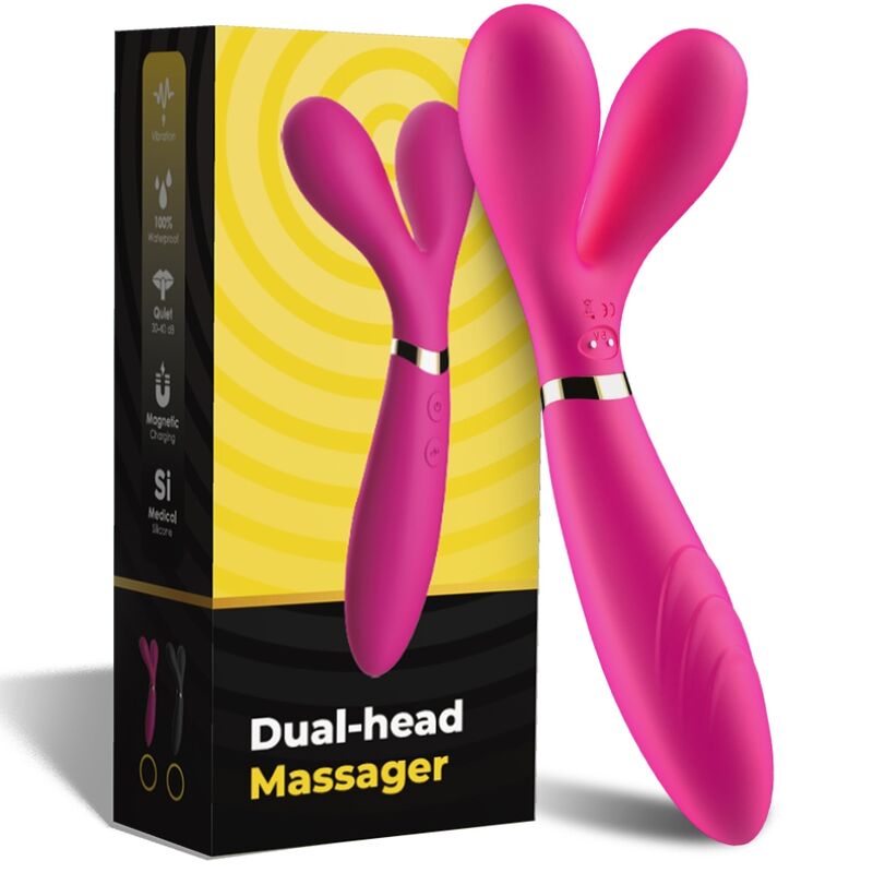 Armony – Y-Wand Massager & Vibrator Doppelkopf Fuchsia