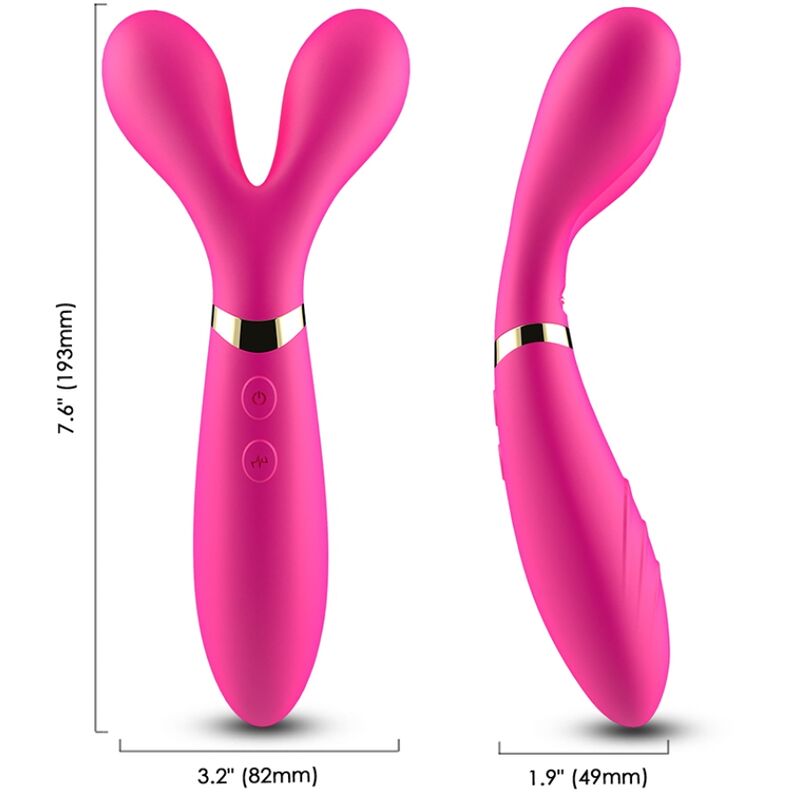 Armony – Y-Wand Massager & Vibrator Doppelkopf Fuchsia