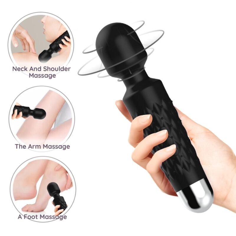 Armony – Postman Massager & Vibrator Super Flexibler Kopf Schwarz