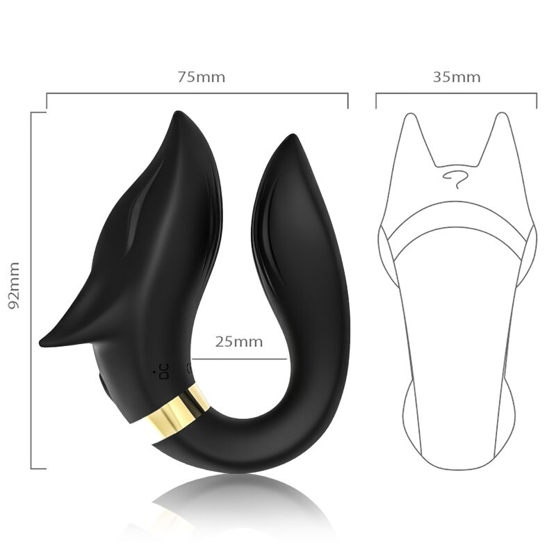 Armony – Fox Vibrator für Paare mit Fernbedienung Schwarz