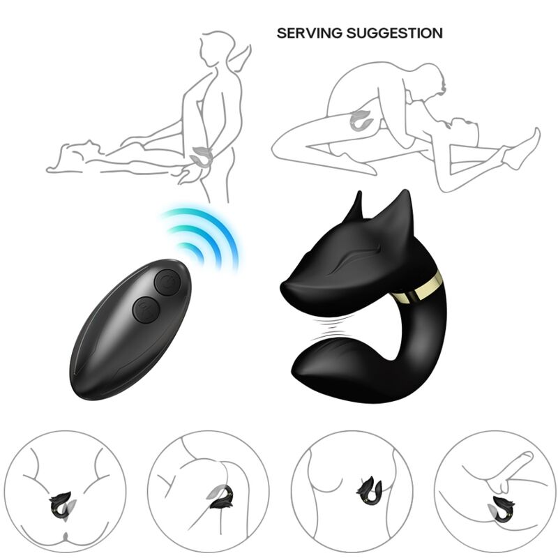 Armony – Fox Vibrator für Paare mit Fernbedienung Schwarz