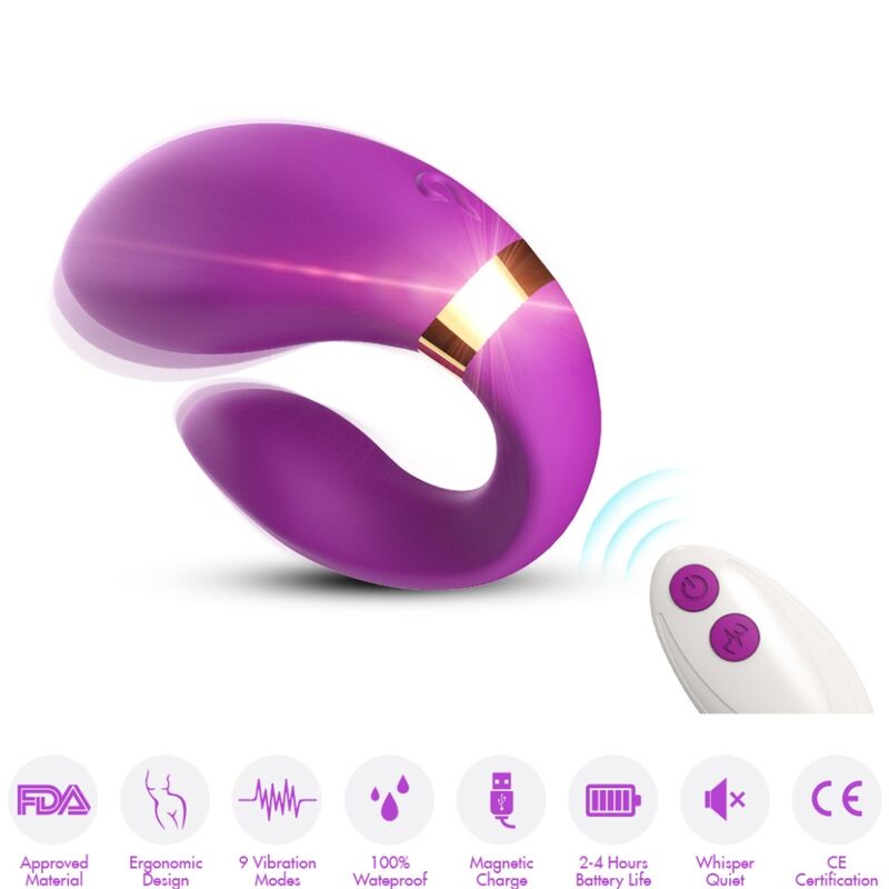 Armony – Crescent Vibrator für Paare, Fernbedienung, Lila
