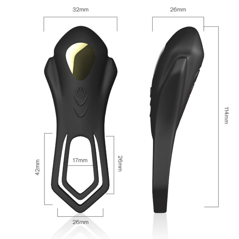 Armony – Roadster Vibrator Doppelring-Fernbedienung Schwarz