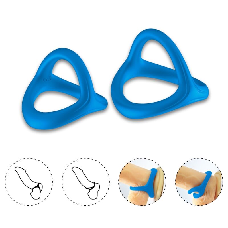 Armony – Tresor Doppelter Silikonring Blau