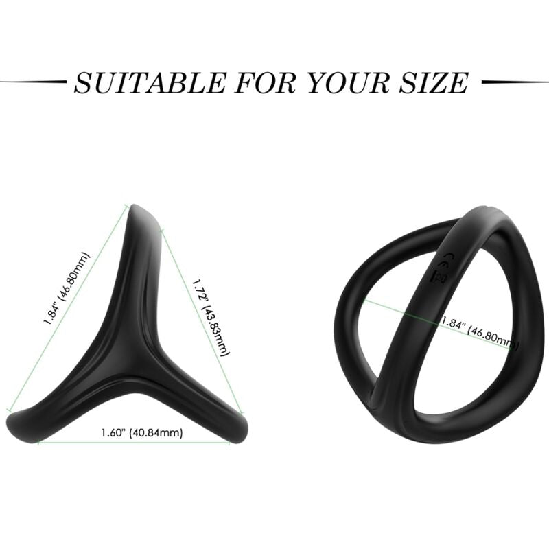Armony – Tresor Doppelter Silikonring Schwarz