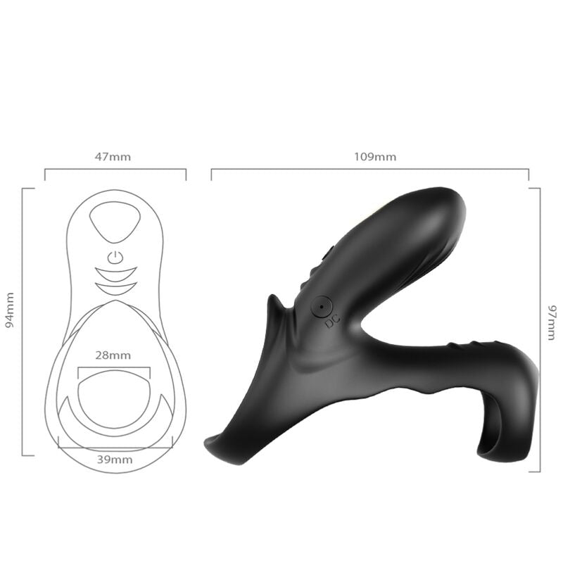 Armony – Ranger Doppelvibratorring für Paare Schwarz