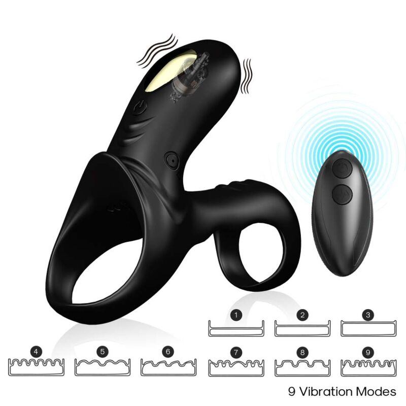Armony – Ranger Doppelvibratorring für Paare Schwarz