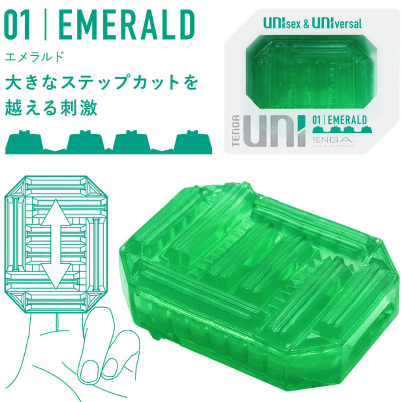 Tenga – Uni Emerald Masturbator-Fingerhut