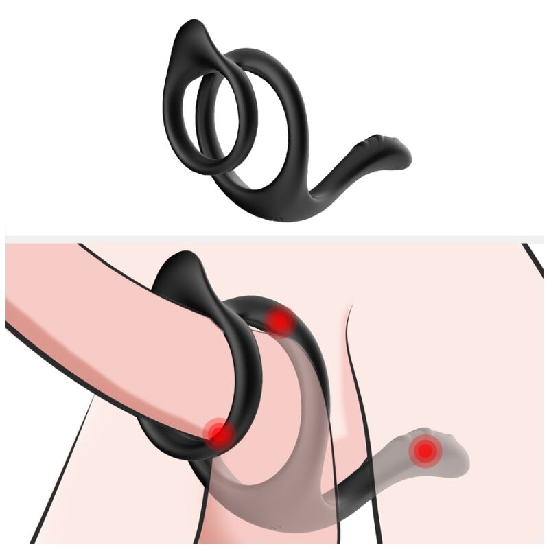 Armony – Tail Doppelter Analring Schwarz