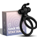 Armony – Traveller Doppel-Vibratorring für Paare Rabbit Schwarz