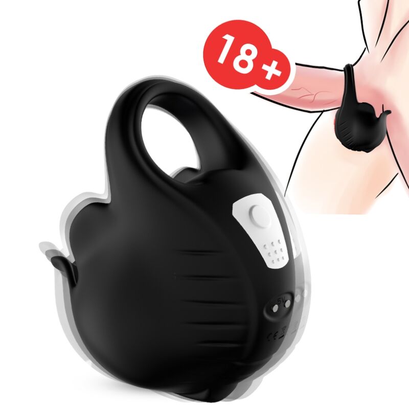 Armony – Schröpfen Vibratorring Fernbedienung Schwarz