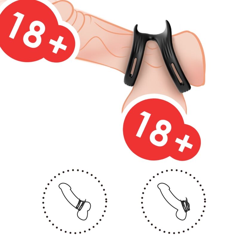 Armony – Dualring Doppelter Elastischer Ring Schwarz