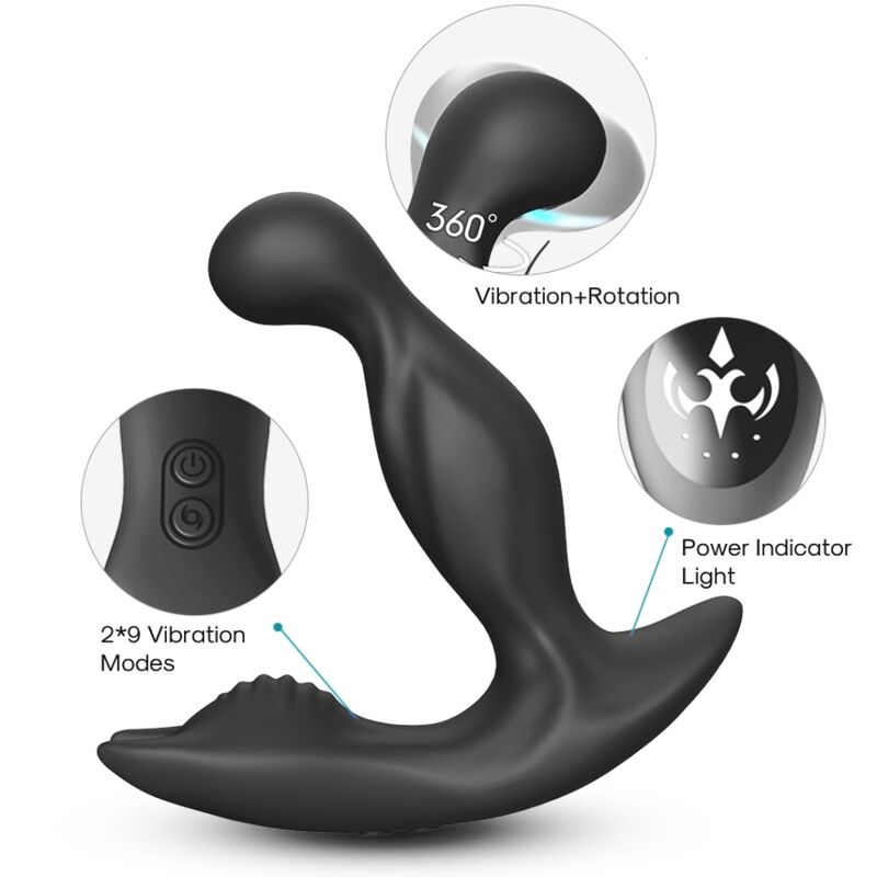 Armony – Bat King Vibrator Anal Prostata Rotator Fernbedienung Schwarz