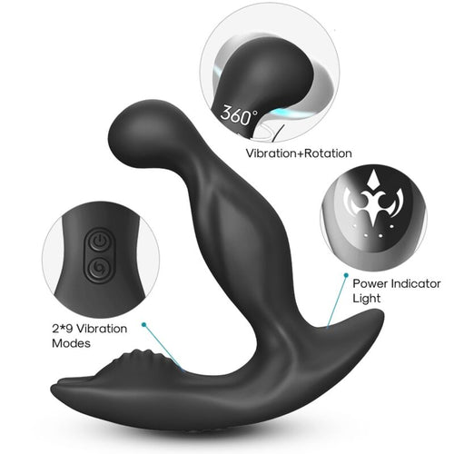 Armony – Bat King Vibrator Anal Prostata Rotator Fernbedienung Schwarz