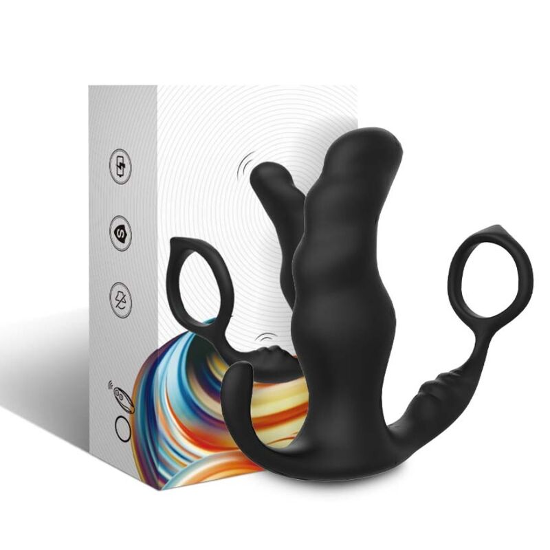 Armony Knight Vibrator Anal Prostata & Ring Fernbedienung Schwarz