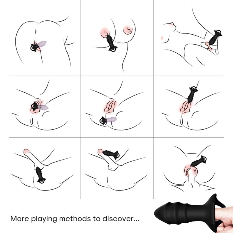 Armony Kylin Fingervibrator & Analplug Fernbedienung Schwarz
