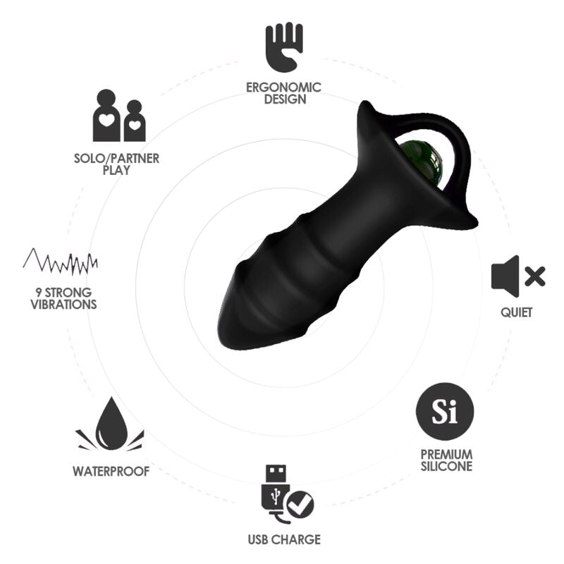 Armony Kylin Fingervibrator & Analplug Fernbedienung Schwarz
