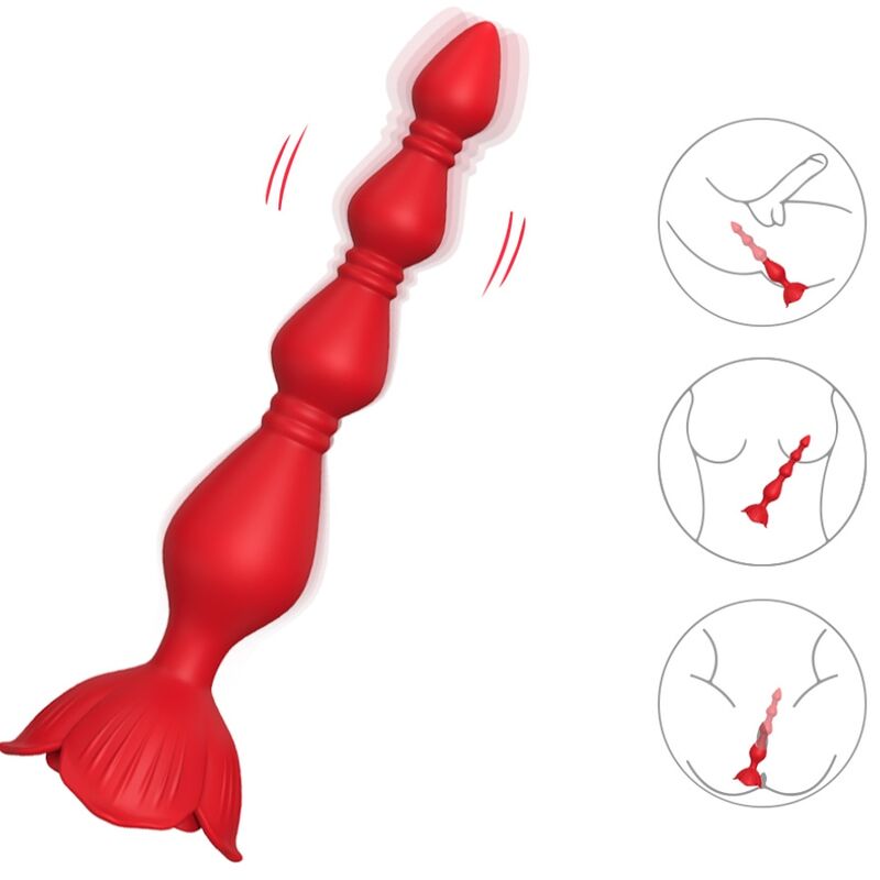 Armony Rosa Vibrator Pagoda & Anal Plug Rot