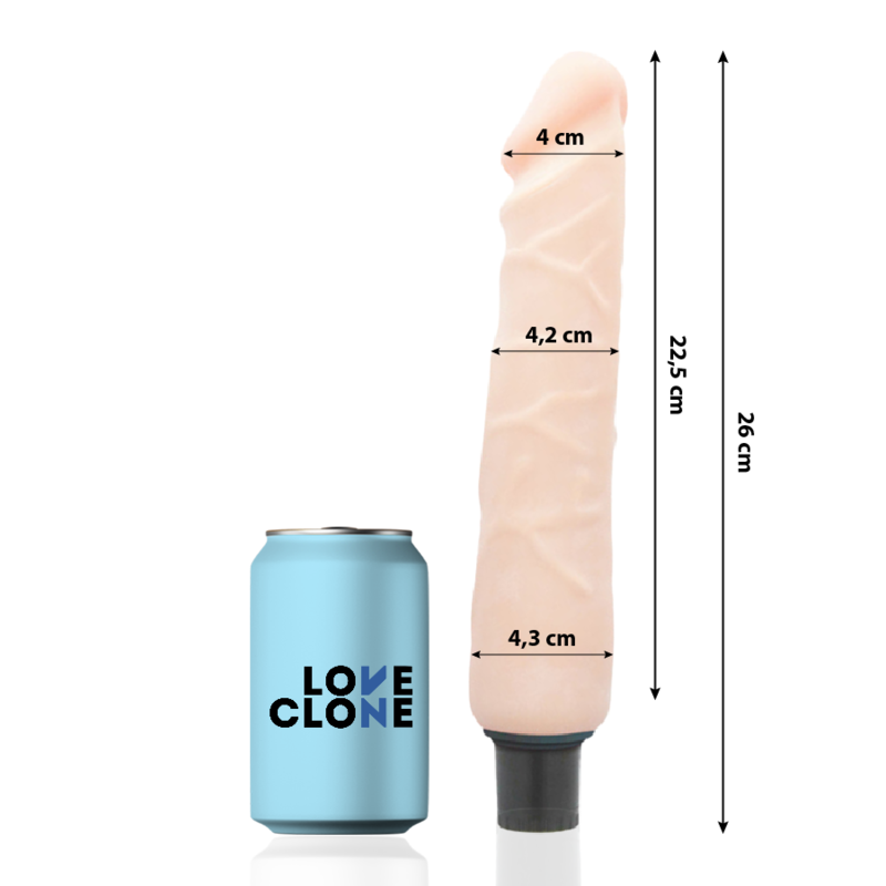 Loveclone Jansen Selbstschmierender Vibrator 26 CM -o- 4.2 CM