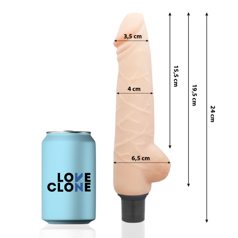 Loveclone Harald Selbstschmierender Vibrator 24 CM -o- 4 CM