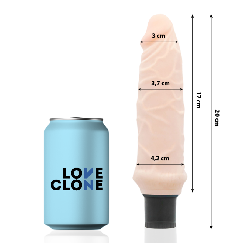 Loveclone Ivar Selbstschmierender Vibrator 20 CM -o- 3.7 CM