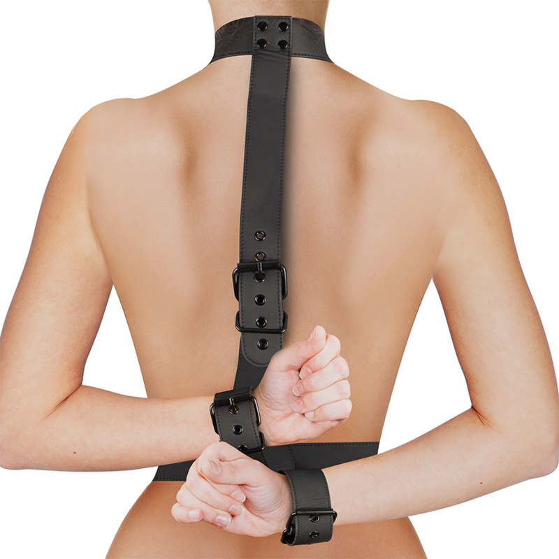 Fetish Submissive Bondage – Kragen und Handgelenkmanschetten-Körper…