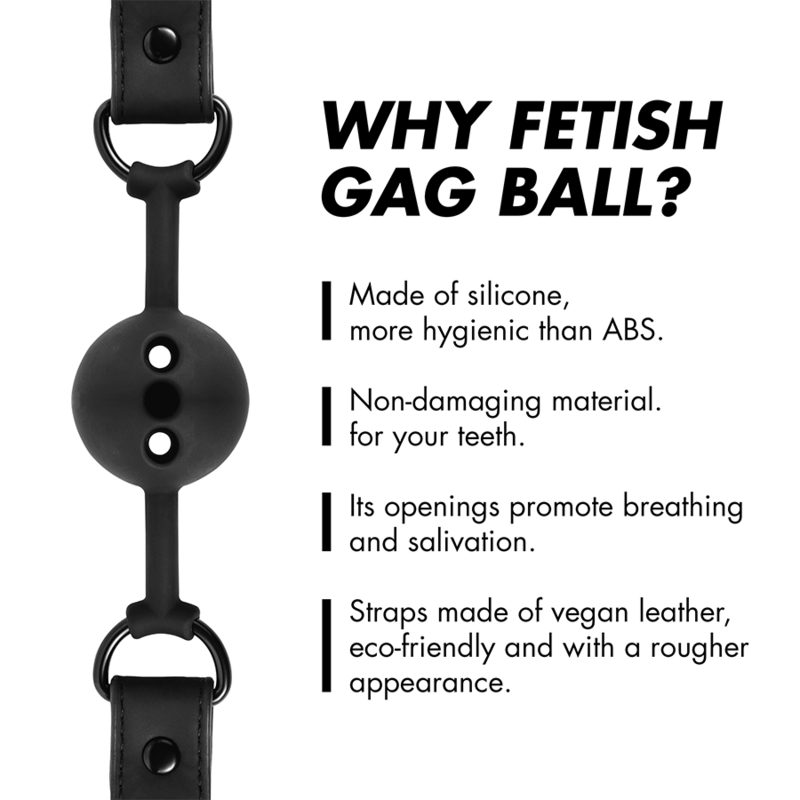 Fetish Submissive Bondage – Atmungsaktiver Ballknopf aus Silikon