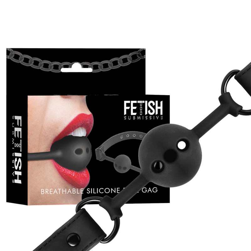 Fetish Submissive Bondage – Atmungsaktiver Ballknopf aus Silikon